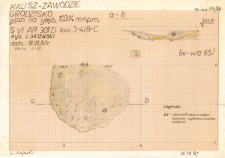 KZG, VI 301 D, profil archeologiczny i plan wykopu
