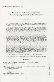 Mammalian evolution underground. The ecological-genetic-phenetic interfaces
