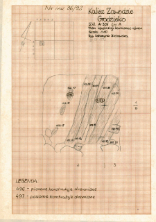KZG, VI 301 A, plan archeologiczny wykopu