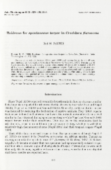 Evidence for spontaneous torpor in Crocidura flavescens