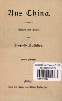 Aus China : Skizzen und Bilder. Bdch. 2