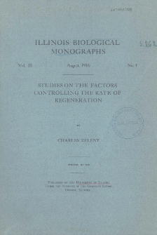 Studies on the factors controlling the rate of regeneration
