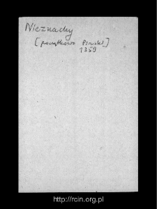 Nieznachy. Files of Gostynin district in the Middle Ages. Files of Historico-Geographical Dictionary of Masovia in the Middle Ages