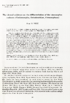 The dental evidence on the differentiation of the ctenomyine rodents (Caviomorpha, Octodontidae, Ctenomyinae)