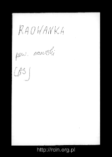 Radwanka. Files of Rawa Mazowiecka district in the Middle Ages. Files of Historico-Geographical Dictionary of Masovia in the Middle Ages