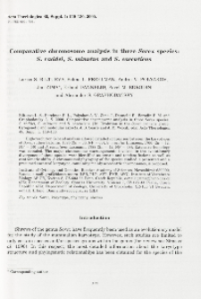 Comparative chromosome analysis in three Sorex species: S.raddei, S.minutus and S.caecutiens