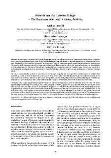 News from the Eastern Fringe &ndash; The Baunzen Site near Vienna, Austria