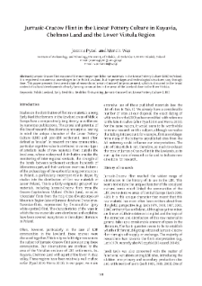 Jurrasic-Cracow Flint in the Linear Pottery Culture in Kuyavia, Chełmno Land and the Lower Vistula Region