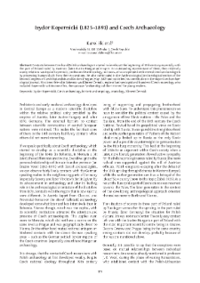 Izydor Kopernicki (1825&ndash;1891) and Czech Archaeology