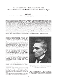The Life and Work of Bohdan Janusz (1887&ndash;1930) in the Context of the Intellectual Environment of the Galicia Region