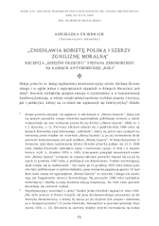&bdquo;Zniesławia kobietę polską i szerzy zgniliznę moralną&rdquo;. Recepcja &bdquo;Dziej&oacute;w grzechu&rdquo; Stefana Żeromskiego na łamach antysemickiej &bdquo;Roli&rdquo;