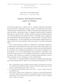 Maria Sienkiewiczowa jako autorka