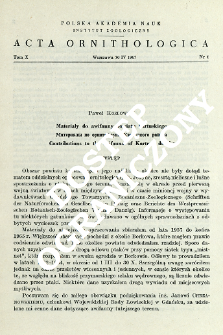 Materiały do awifauny powiatu kartuskiego