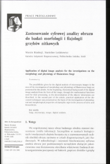 Application of digital image analysis for the investigations on themorphology and physiology of filamentous fungi