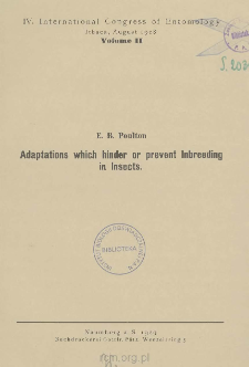 Adaptations which hinder or prevent Inbreeding in Insects
