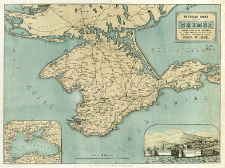 Nouvelle carte de la Crim&eacute;e : Illustr&eacute;e d'une vue de S&eacute;bastopol et d'une carte de La Mer Noire, pour servir &agrave; l'intelligence de la guerre