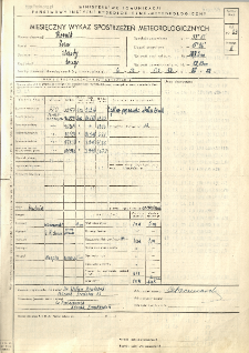 Miesięczny wykaz spostrzeżeń meteorologicznych. Luty 1953