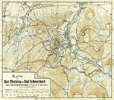 Karte von Bad Flinsberg und Bad Schwarzbach in Isergebirge : Preuss. Schlesien