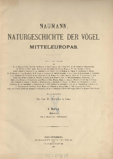 Naumann, Naturgeschichte der Vögel Mitteleuropas. neu bearbeitet R. Blasius [et al.] 1 Band ; Drosseln :