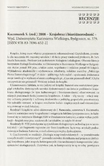 Kaczmarek S. (red.) 2008 - Krajobraz i bioróżnorodność - Wyd. Uniwersytetu Kazimierza Wielkiego, Bydgoszcz, ss. 379. [ISBN 978-83-7096-652-2]