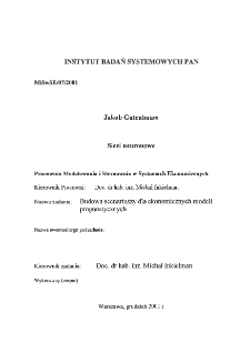 Sieci neuronowe
