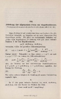 Ableitung der allgemeinen Form der Kugelfunktionen