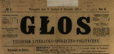 Głos : tygodnik literacko-społeczno-polityczny 1894 N.1
