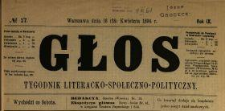 Głos : tygodnik literacko-społeczno-polityczny 1894 N.17