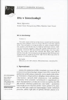 RNA in biotechnology