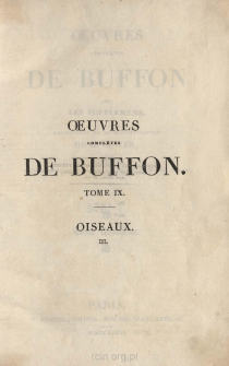 Oeuvres completes de Buffon avec les supplémens, augmentées de la classification de G. Cuvier. Vol.9