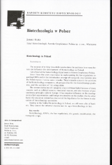 Biotechnology in Poland