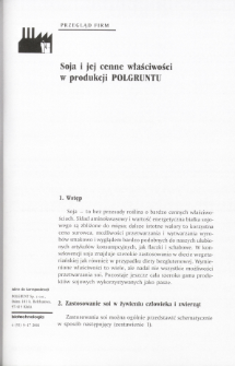 Soja i jej cenne właściwości w produkcji POLGRUNTU