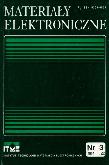 Spis treści 1994 T.22 nr 4 = Contents 1994 T.22 nr 4