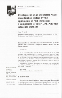 Development of an automated yeast identification system by the application of PCR technique: a comparison of Inter-LINE PCR with reference methods