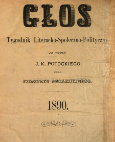 Głos : tygodnik literacko-społeczno-polityczny 1890 N.7