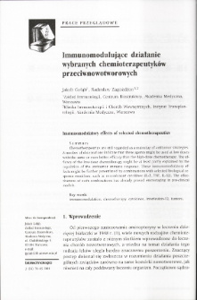 Immunomodulatory effects of selected chemotherapeutics