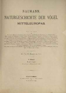 Naumann, Naturgeschichte der Vögel Mitteleuropas. neu bearbeitet R. Blasius [et al.] 5 Band ; Raubvögel :