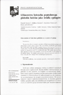 Glyco-centres of Faba bean globulins as a source of epitops