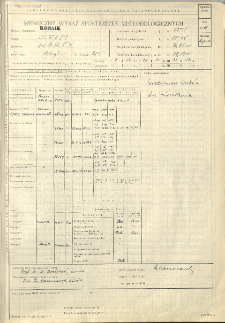 Miesięczny wykaz spostrzeżeń meteorologicznych. Lipiec 1961