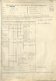 Miesięczny wykaz spostrzeżeń meteorologicznych. Marzec 1962