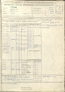 Miesięczny wykaz spostrzeżeń meteorologicznych. Marzec 1966