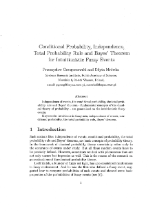 Conditional probability, independence, total probability rule and Bayes' theorem for intuitionistic fuzzy events