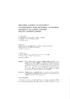 Second order sufficient conditions for optimal control subject to first order state constraints