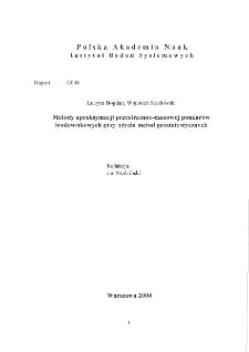 Metody aproksymacji przestrzenno-czasowej pomiar&oacute;w środowiskowych przy użyciu metod geostatystycznych