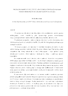 Model dynamiczny procesu edukacyjnego z uwzględnieniem niejednorodności cech kandydat&oacute;w na studia