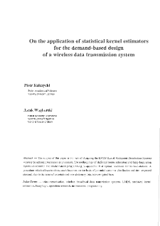On the application of statistical kernel estimators for the demand-based design of a wireless data transmission system