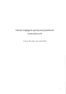 Metody kigingowe aproksymacji pomiar&oacute;w środowiskowych