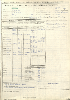 Miesięczny wykaz spostrzeżeń meteorologicznych. Kwiecień 1966