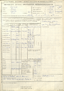 Miesięczny wykaz spostrzeżeń meteorologicznych. Marzec 1968