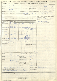 Miesięczny wykaz spostrzeżeń meteorologicznych. Czerwiec 1968